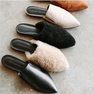 Jenni Kayne Black Leather Mules